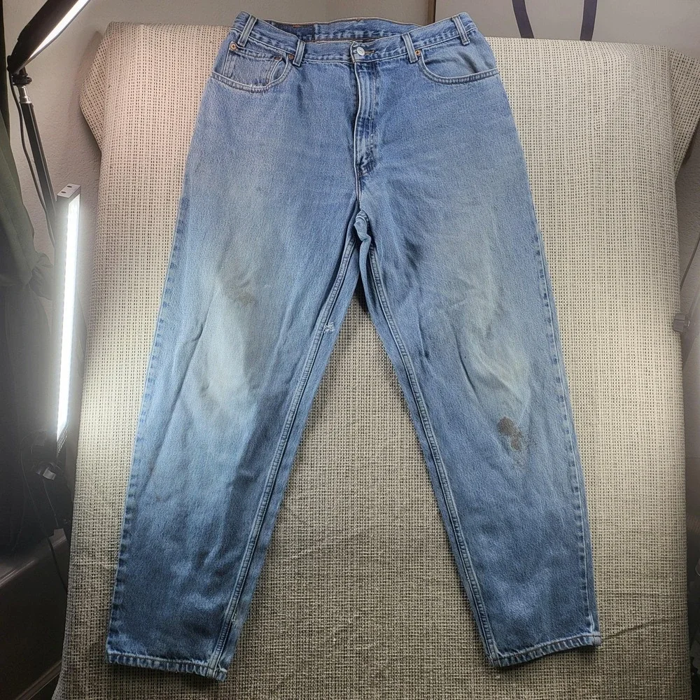 Levis 560 Jeans‎ Mens 36x32 Light Wash Blue Denim Relaxed Tapered Leg Fit